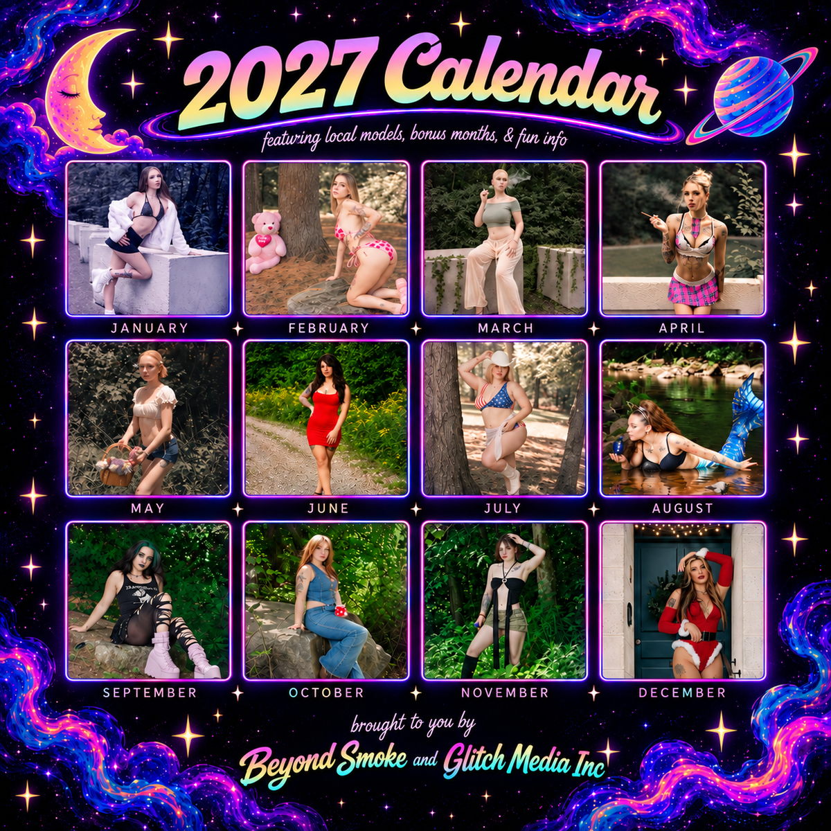 2027 Beyond Smoke Wall Calendar